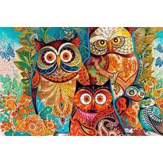 Imagem de Quebra-cabeça Corujas Coloridas 120 peças