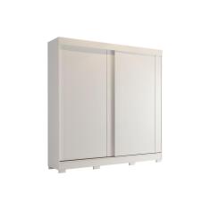 Imagem de Guarda Roupa 2 Portas De Correr E 3 Gavetas C Pes Ilheus Branco Panan