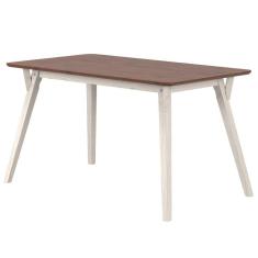 Imagem de Mesa com 2 Bancos em Madeira Maciça Branco Envelhecido