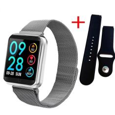 Imagem de Relógio Smartwatch P70 Monitor Cardíaco Pressão Arterial Sono Passos Android Ios - Prata