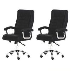 Imagem de Kit 2 Cadeiras De Escritório Presidente Big Preta - Universal Mix