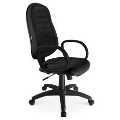 Imagem de Cadeira Presidente Giratória Martiflex Tescaro TES0232PT95PTCOPT Couríssimo 