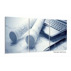 Imagem de Quadros Decorativos Engenheiro Projeto 120x60 3 peças em Tec