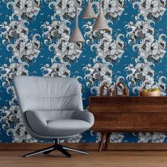 Imagem de Papel De Parede Adesivo Carpas Flores N09018 Rolo 0,58x3,00M