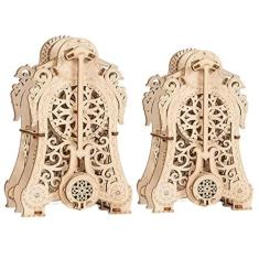 Imagem de Montado Quebra-cabeças criativos Quebra-cabeças de madeira 3D Quebra-cabeças de quebra-cabeças Mecânicos Relógio Decoração Modelo Kits Elegante Outlook Decoração de quarto Engraçado