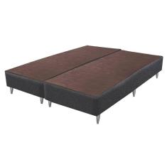 Imagem de Base Sommier de Cama Box Alta Linho Cinza Super King 193cm - 70693