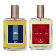 Imagem de Kit de 2 Perfumes 100ml - Eros + Pure Instinct - Essência do Brasil