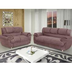 Imagem de Conjunto de sofa 2x3 lugares Marrom - 7025