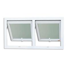 Imagem de Janela de PVC Maxim-Ar 80x160cm 2 Basculas com Vidro Mini Boreal ITEC Brimak Branco
