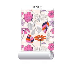 Imagem de Papel De Parede Adesivo Floral N012080 Rolo 0,58X3M