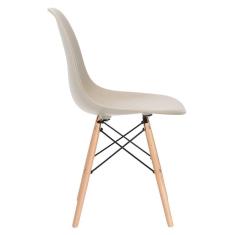 Imagem de Cadeira Charles Eames Eiffel DSW - Base de madeira clara - Nude