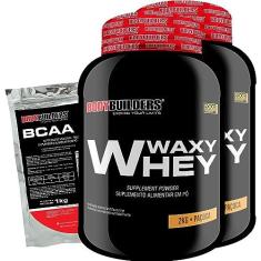 Imagem de KIT 2x Waxy Whey 2kg + BCAA 1kg Tangerina - Bodybuilders (Paçoca)