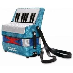 Imagem de Acordeon Sanfona Gaita Infantil 8 Baixos Brinquedo Crianas - Azul - To