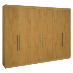 Imagem de Guarda Roupa Da Vinci 6 Portas 6 Gavetas Casal D Doro Cor Cinamomo