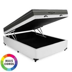 Imagem de Cama Box Baú Viúva Bravus + Colchão Ibiza D33 Mola Superlastic 128X188