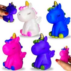 Imagem de Kit 4 Unicórnio De Vinil Com Som Brinquedo De Banho Bebê - Europio