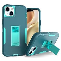 Imagem de SUPWALL Capa projetada para iPhone 15 Plus com suporte de proteção contra quedas de grau militar, funciona com suporte magnético para carro, capa rígida híbrida à prova de poeira para homens e