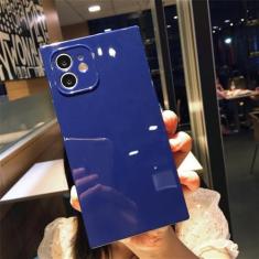 Imagem de Capa de telefone de silicone macio quadrado doce para iphone 11 12 13 14 pro max xs x xr max 7 8 plus mini se 2020 capa traseira amortecedora, azul, para iphone 14