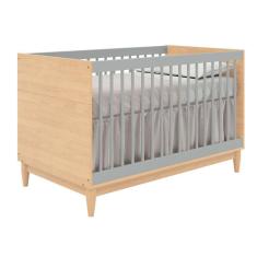 Imagem de Berço Mini Cama Tomi - Carvalho Malva com Cinza