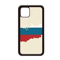 Imagem de Mapa da Rússia Ilustração Nacional Falg para iPhone 12 Pro Max Capa para Apple Mini Mobile Case