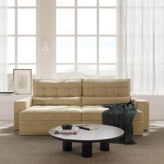 Imagem de Sofá Retrátil e Reclinável 4 Lugares 270cm Embaúba Extra Cabecasa Madeiramadeira Palha Diamante