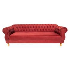 Imagem de Sofá Chesterfield Elisabeth 1,80 - Suede Vermelho / Sala De Estar, Rec