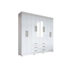 Imagem de Guarda Roupa Casal 8 Portas e 6 Gavetas c/ Espelho e Pés Liverpool Bra