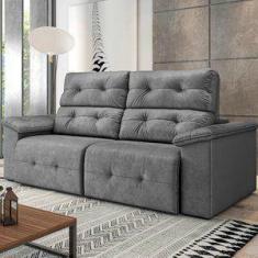 Imagem de Sofá Retrátil Reclinável  3 Lugares Barcelona - Cinza - Ortobello