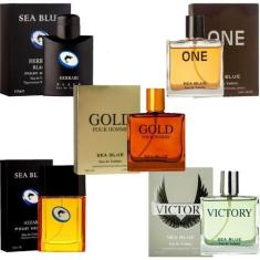 Imagem de Kit 5 Perfumes Importados Masculinos Sea Blue