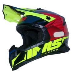 Imagem de Capacete Ims Extreme Vermelho Azul Fluor Trilha Motocross, 58