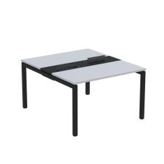 Imagem de Mesa Plataforma Dupla com Pé de Aço para Coworking 110X140/2P PDC11/14/2P Cinza/Preto