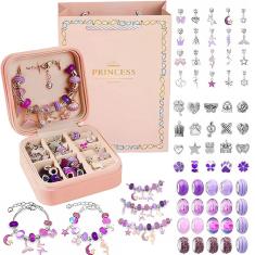 Imagem de Conjunto Pulseiras Bijuterias Infantil Para Montar Porta Jóia Castela