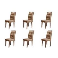 Imagem de Conjunto Com 6 Cadeiras Para Sala de Jantar Carol Rufato