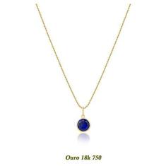 Imagem de Cordão Corrente Veneziana Ouro18k 750 40cm Ponto De Luz 6mm  Safira