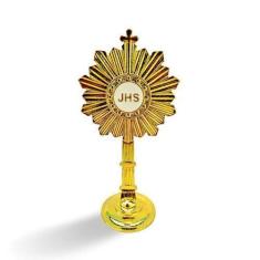 Imagem de Comprar Ostensório Dourado Miniatura Lembrança 15cm - Divinário