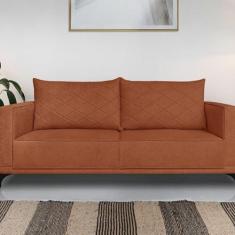 Imagem de Sofá Eliot 3 Lugares 220 Cm Linho Boucle Cobre