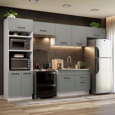 Imagem de Cozinha Completa 350001 Com Armário E Balcão Branco/Cinza