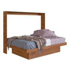 Imagem de Cama Articulável Horizontal Casal Com Estação De Trabalho 140 Latino Nogal