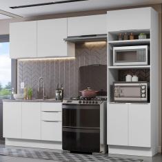 Imagem de Armário De Cozinha Completa 270cm Branco Stella Madesa 05