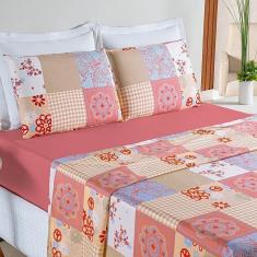 Imagem de Jogo De Lençol Queen Essencial 4 Peças - Vermelho