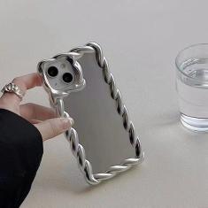 Imagem de Capa de telefone galvanizada de luxo prateada para iPhone 14 Pro Max 11 13 12 Pro Max Capa traseira de silicone macio, prata, para iPhone 14promax