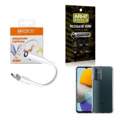 Imagem de Capinha Samsung M23 + Adaptador P2 Para Tipo C + Película 3D