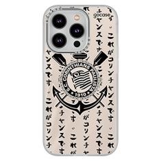 Imagem de Capa Deluxe Slim Fosca Gocase Compatível com iPhone 14 Pro Max (6.7 Pol) (Uniforme Corinthians Escudo 2022)