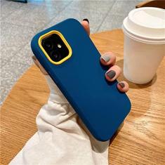 Imagem de Capa de telefone à prova de choque para iPhone 13 12 11 Pro Max XR XS Max X 7 8 Plus Candy Color Soft Silicone Capa Traseira, T1, Para iPhone 12