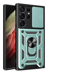 Imagem de Capa à prova de choque para Samsung S23 Ultra S22 Plus S21 FE Note20 Capa de proteção para câmera para Galaxy A73 A53 A51 A71 A33 A13, verde escuro, para Samsung S23