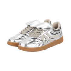 Imagem de Rosella Carlie Tênis de caminhada feminino, sem cadarço, cano baixo, confortável, casual, atlético, antiderrapante, moderno, tênis de corrida, Prata., 38