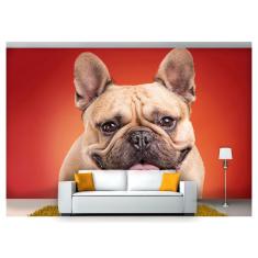 Imagem de Papel De Parede Animais Bulldog Rindo 3D Anm148