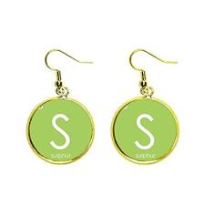 Imagem de Elementos Químicos Mesa de Período Elemento Chalcogens Sulphur S Brinco Pendente Dourado Joia Feminina