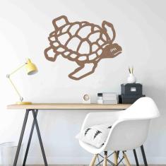 Imagem de Quadro Decorativo Adorno Tartaruga Ii 3Mm Vazado - Mdf