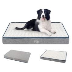 Imagem de EMPSIGN Cama de cachorro impermeável para almofada de gaiola reversível fresca e quente, camas para animais de estimação com capa lavável e removível, tapetes de dormir para cães grandes, médios e pequenos